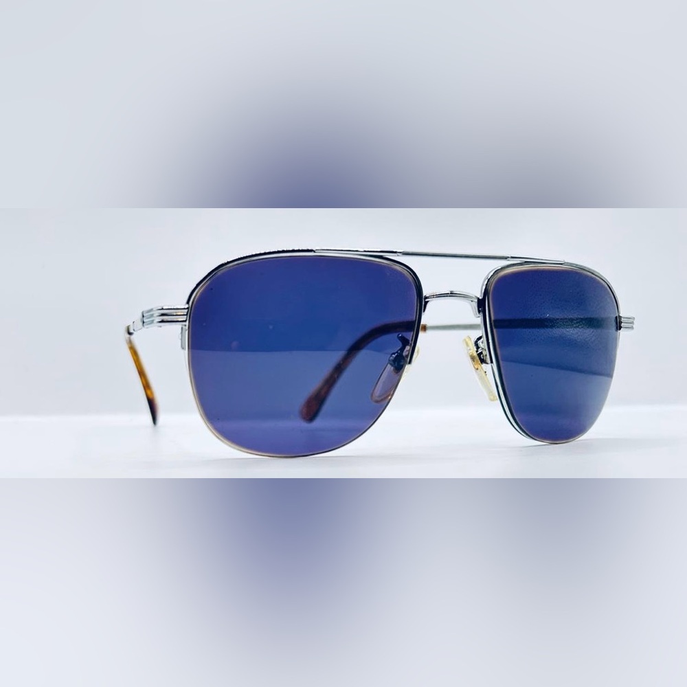 Vintage Polo Club Oxford Silver Pilot Half-Rim Sunglasses Frames Only